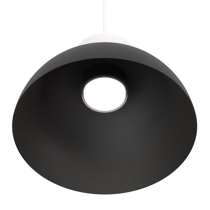 Lustra suspendata LUNARO 1S BL negru/alb