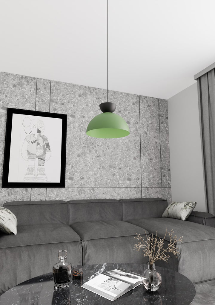 Lustra suspendata LUNARO 1S BL verde
