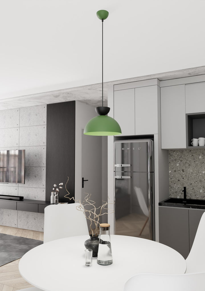 Lustra suspendata LUNARO 1S BL verde