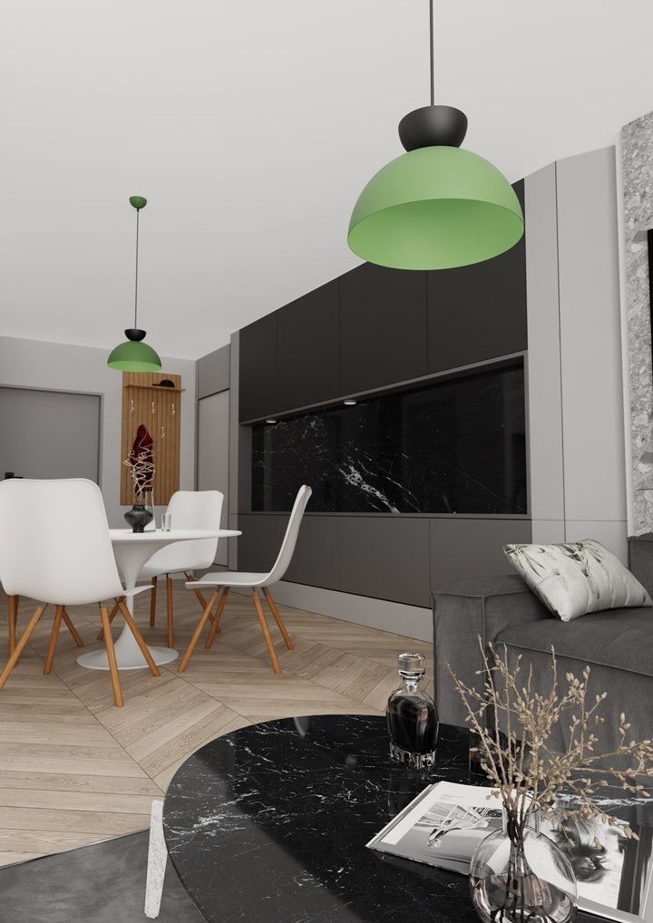 Lustra suspendata LUNARO 1S BL verde