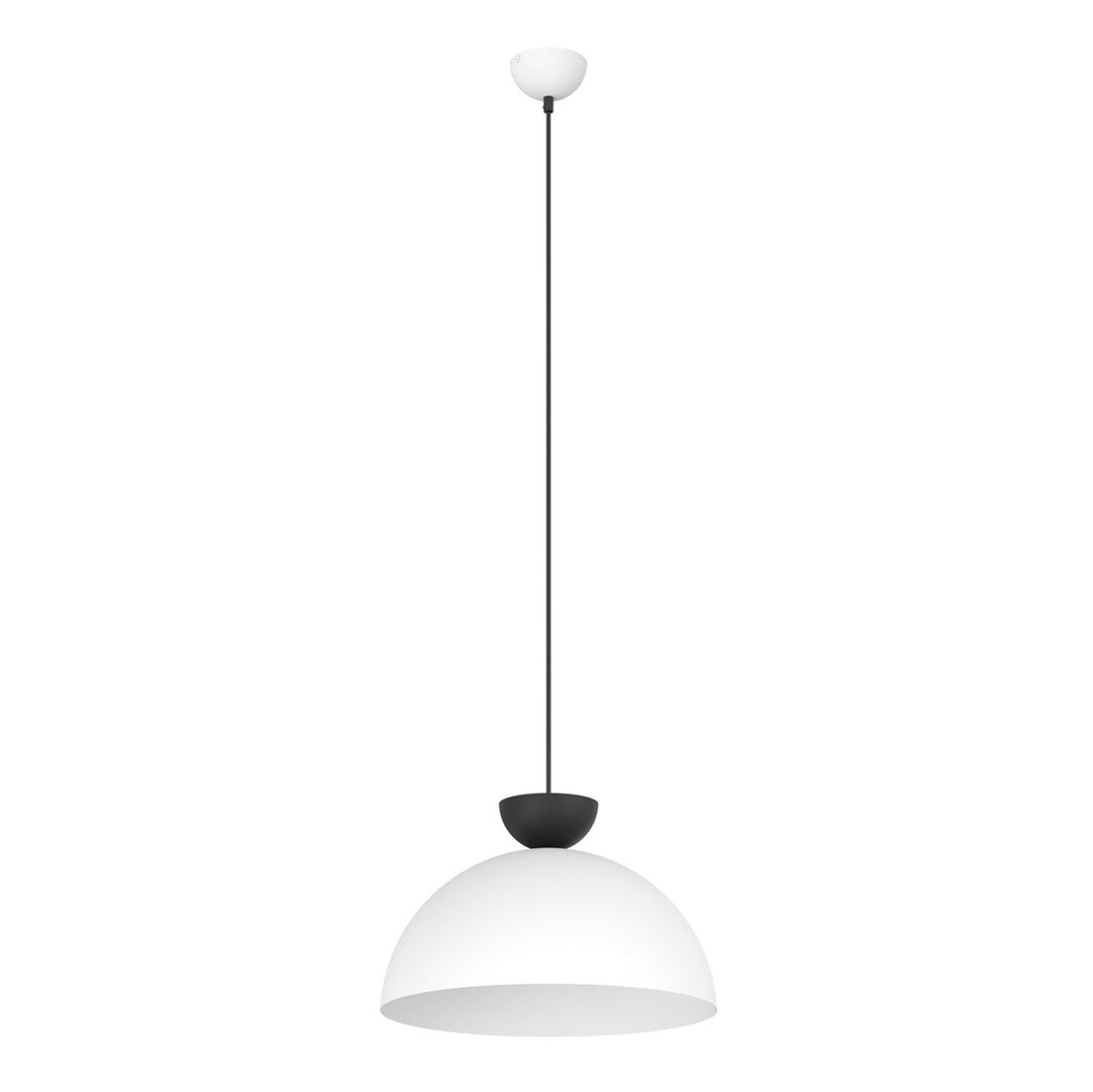 Lustra suspendata LUNARO 1L BL alb/negru