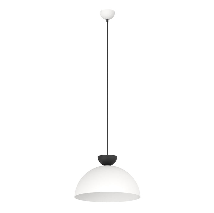 Lustra suspendata LUNARO 1L BL alb/negru