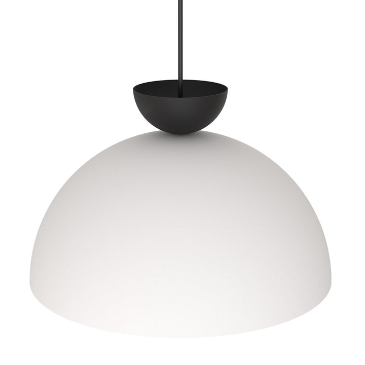 Lustra suspendata LUNARO 1L BL alb/negru