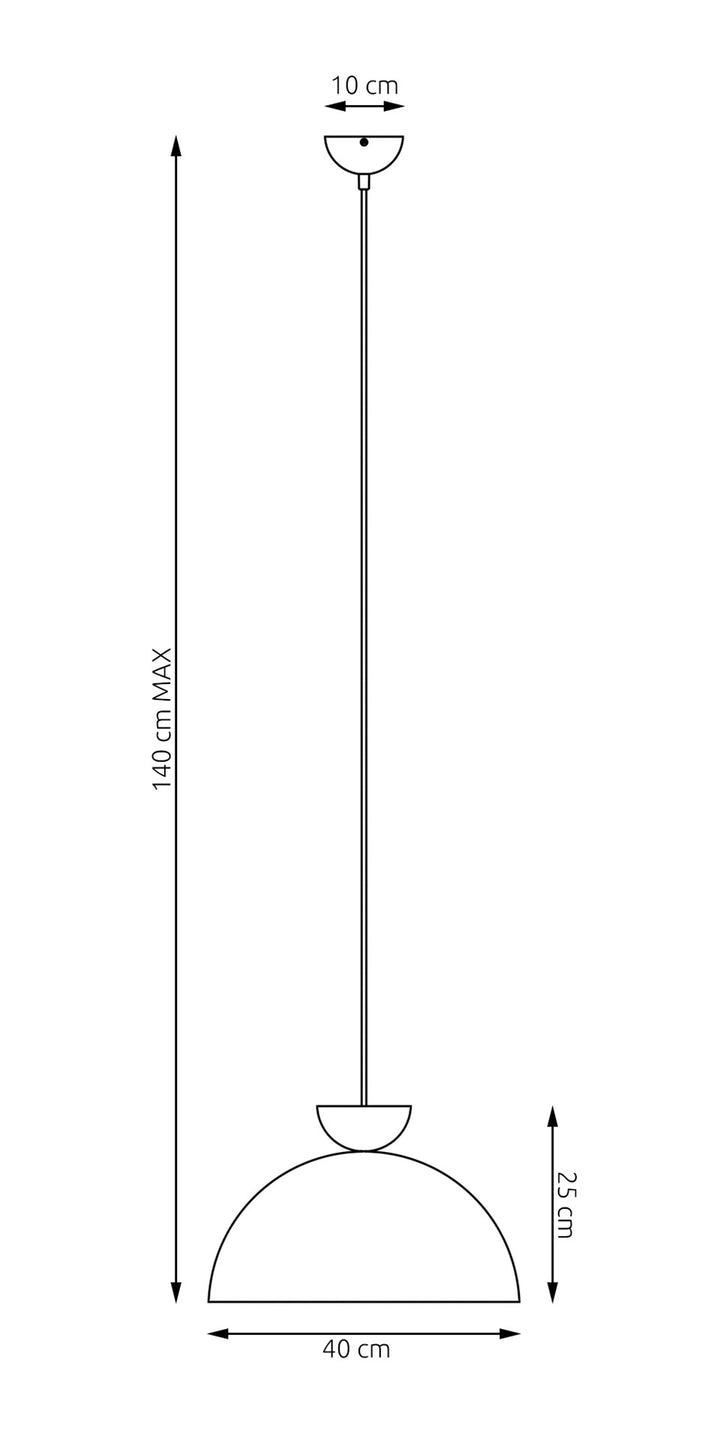 Lustra suspendata LUNARO 1L BL alb/negru