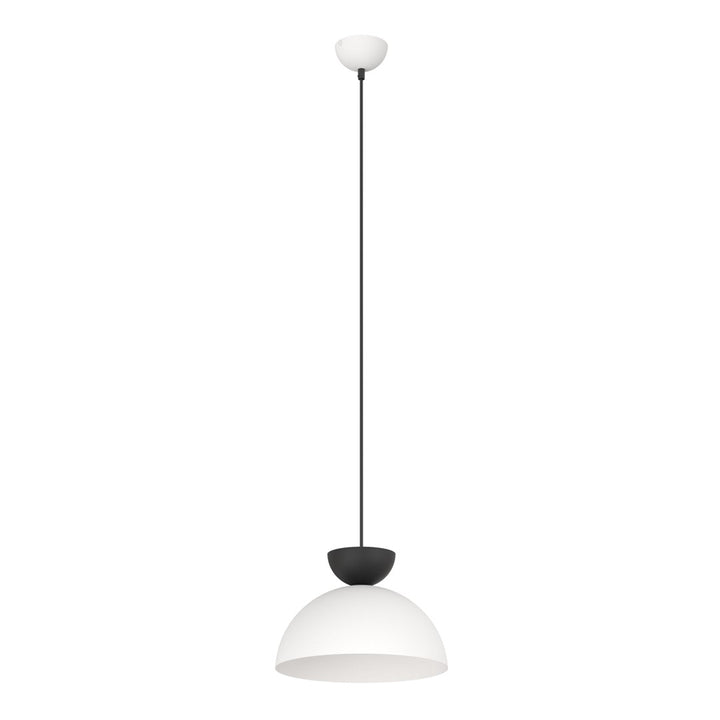 Lustra suspendata LUNARO 1S BL alb/negru