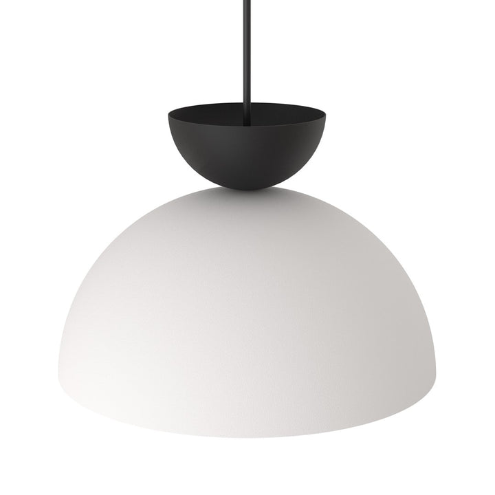 Lustra suspendata LUNARO 1S BL alb/negru
