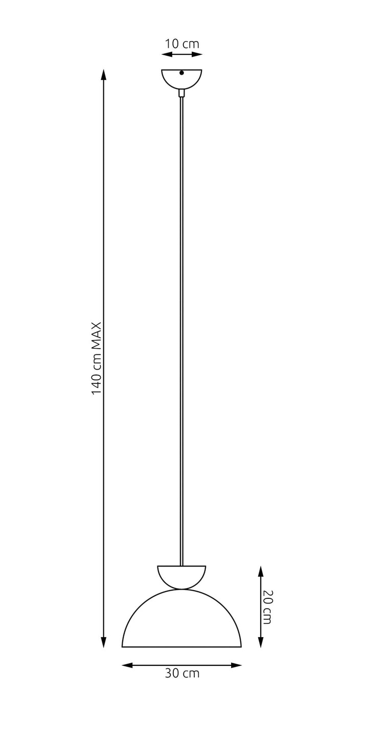 Lustra suspendata LUNARO 1S BL alb/negru