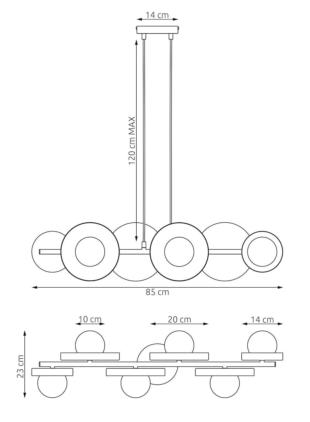 Lustra suspendata MODEL 6 negru