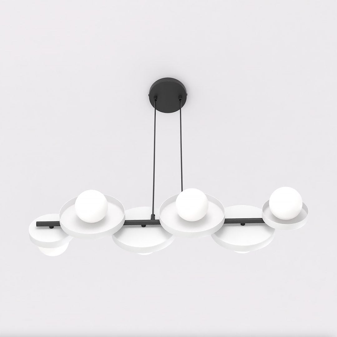 Lustra suspendata MODEL 6 BL alb