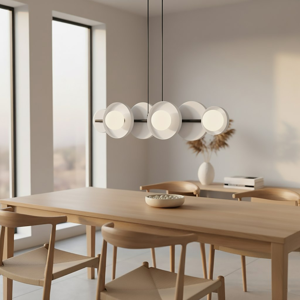 Lustra suspendata MODEL 6 BL alb
