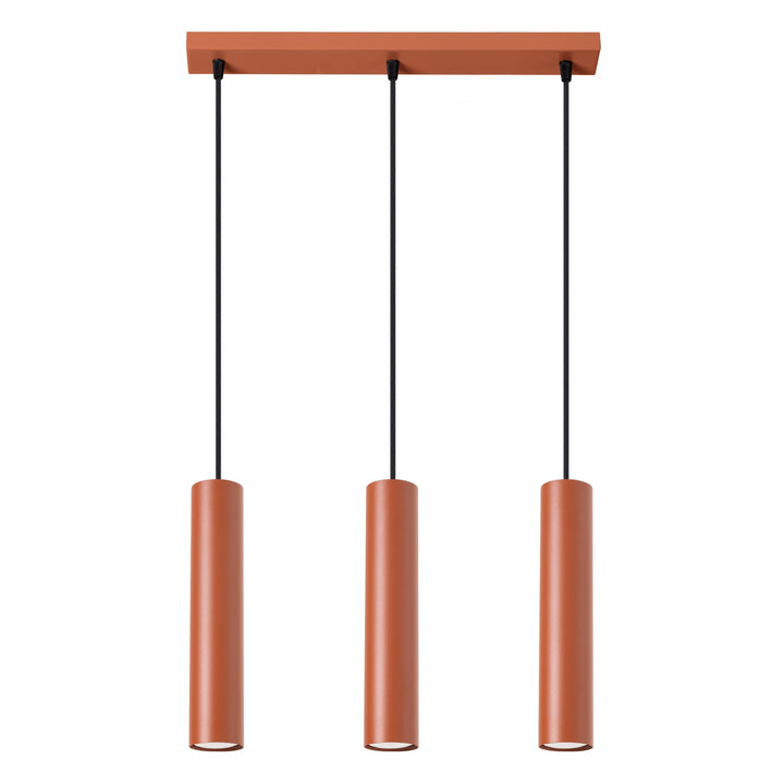 Lampa suspendata LAGOS 3L ocru rosu