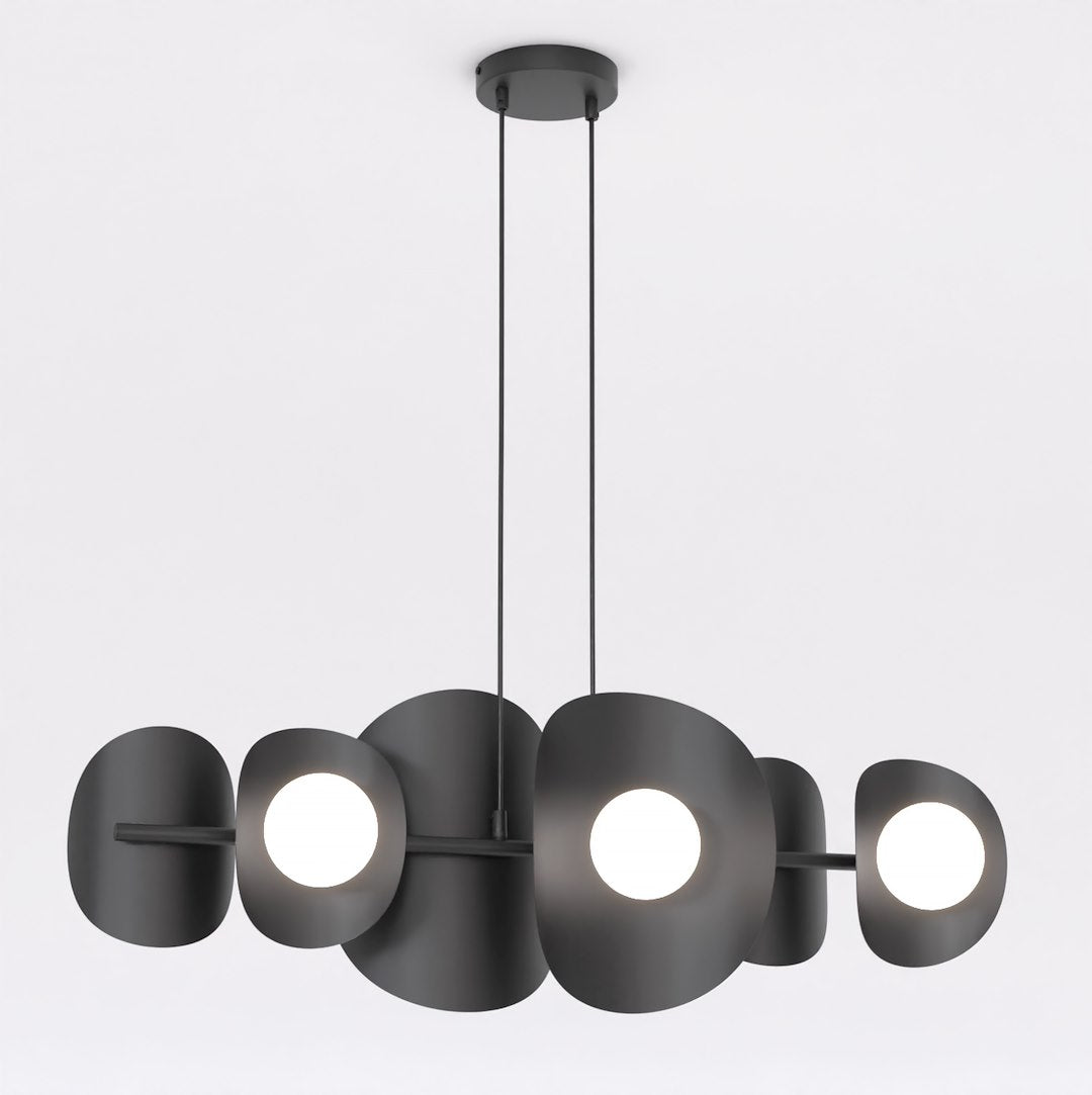 Lustra neagra moderna  ELEMENTI 6 negru