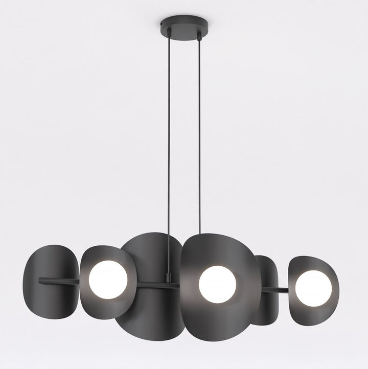 Lustra neagra moderna  ELEMENTI 6 negru