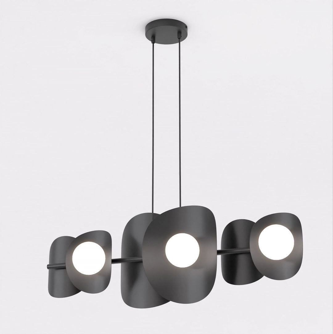 Lustra neagra moderna  ELEMENTI 6 negru