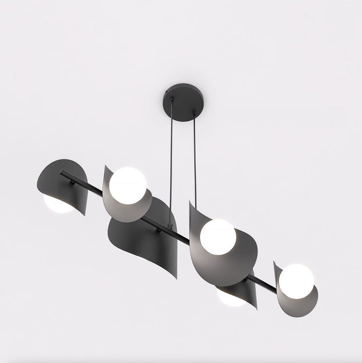 Lustra neagra moderna  ELEMENTI 6 negru