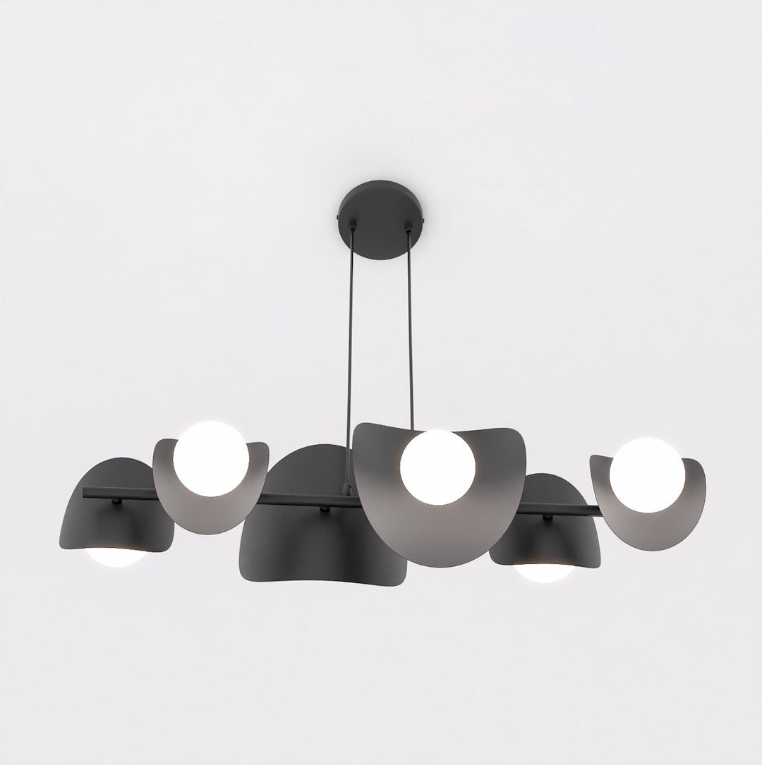 Lustra neagra moderna  ELEMENTI 6 negru