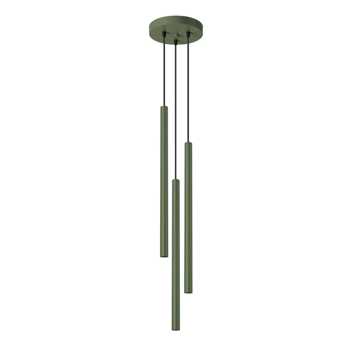 Lampa suspendata PASTELO 3P verde masliniu