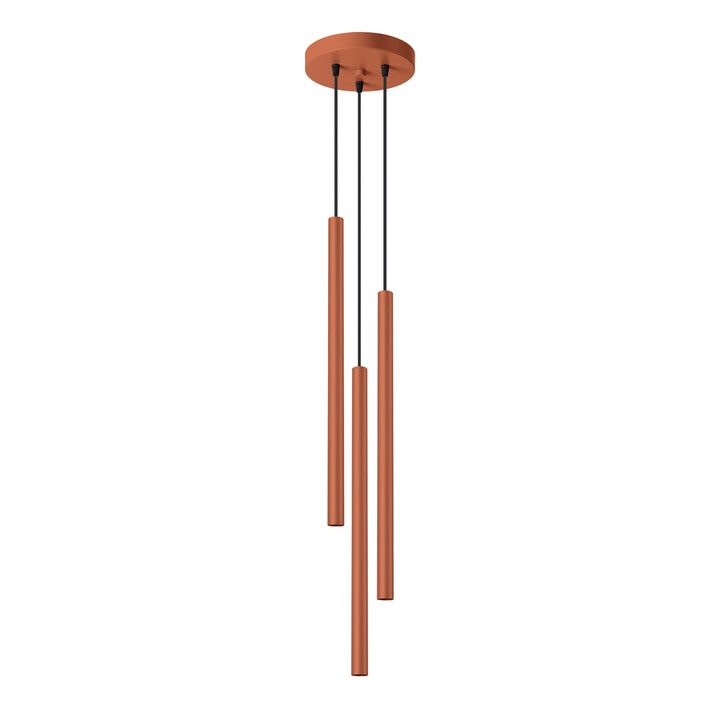 Lampa suspendata PASTELO 3P rosu ocru