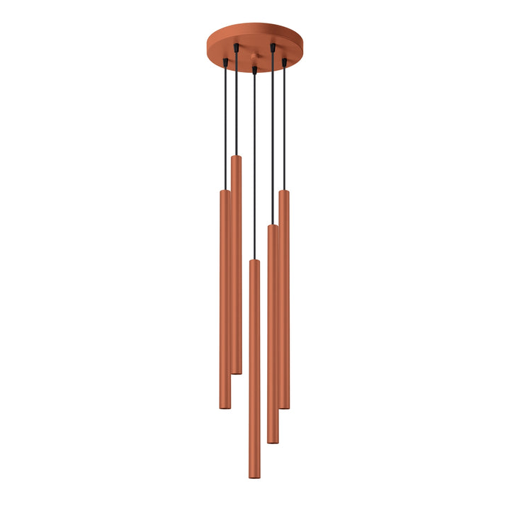 Lampa suspendata PASTELO 5P rosu ocru