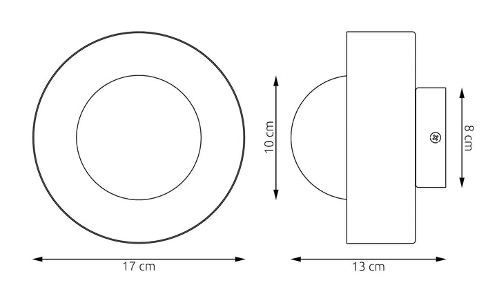 Aplica de perete LULU K1 cafenie