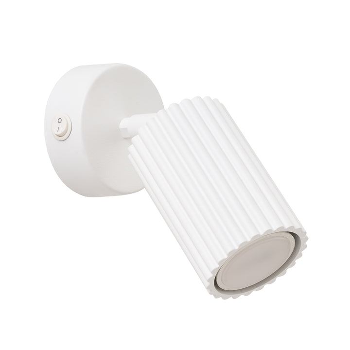 Lampa de perete KARBON alb cu intrerupator