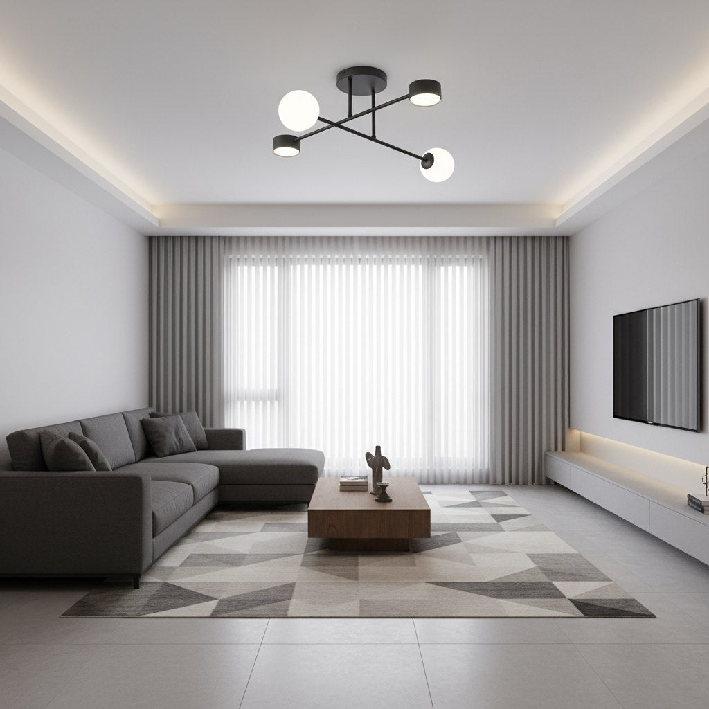 Plafoniera HOLON 4 neagra