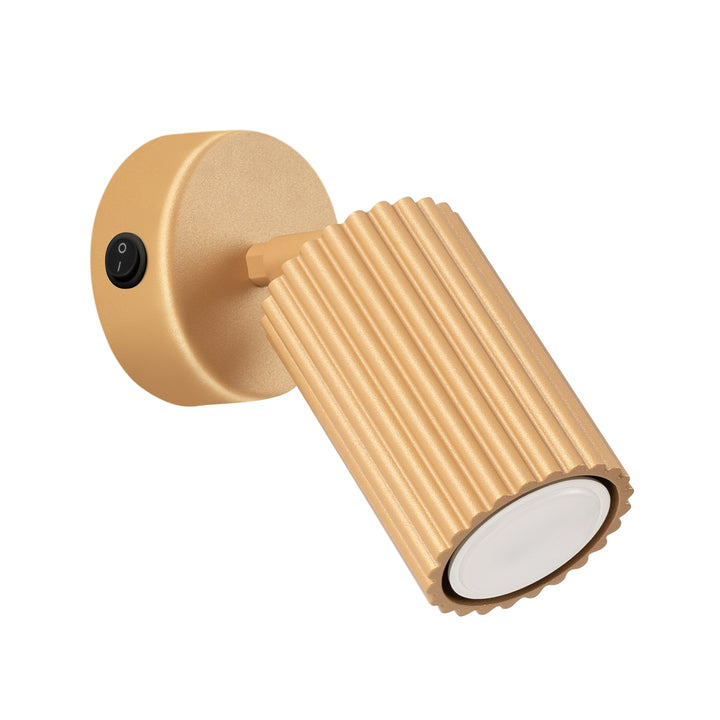Lampa de perete KARBON aurie cu intrerupator