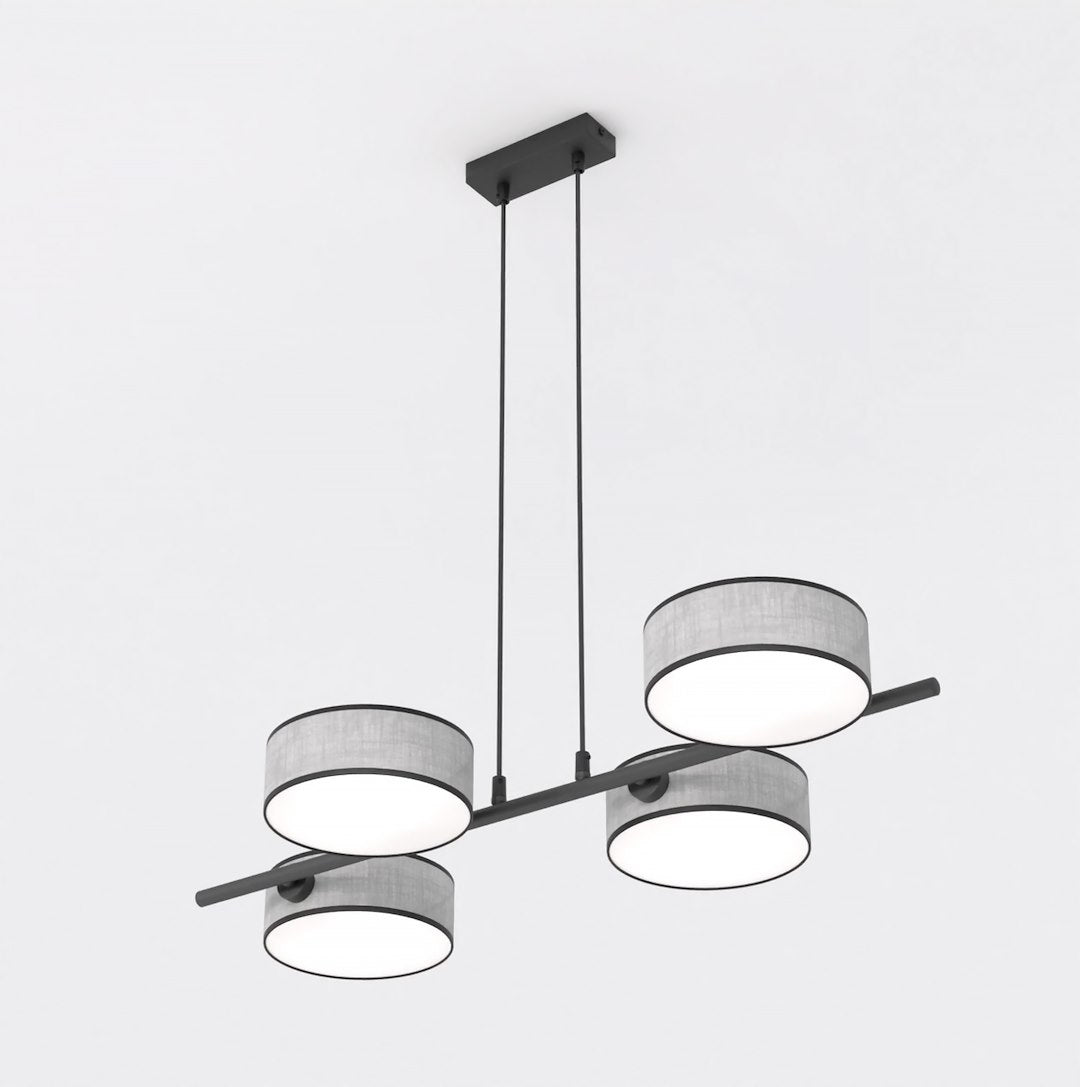 Lustra suspendata DRUMZ 4 gri