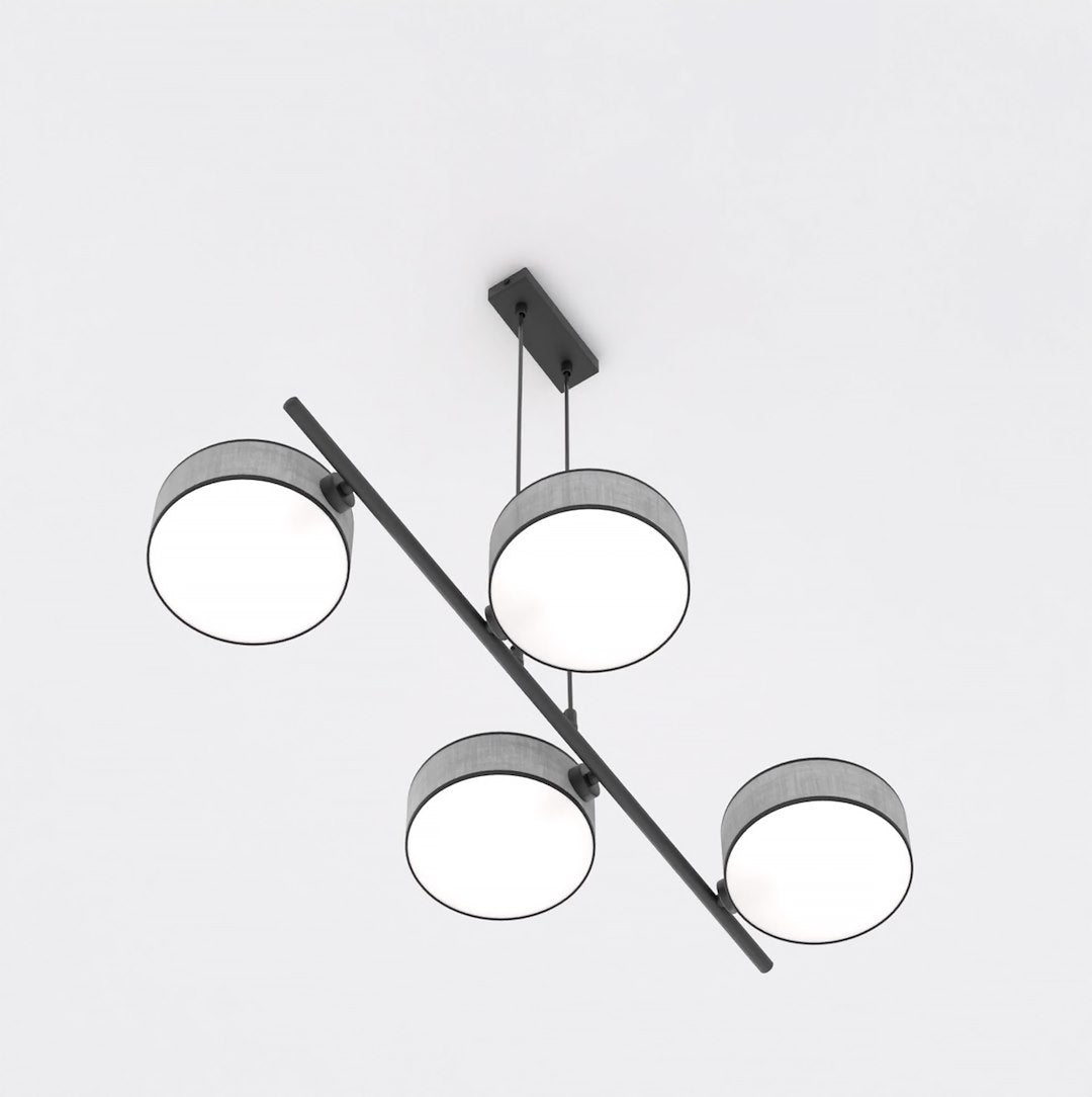 Lustra suspendata DRUMZ 4 gri