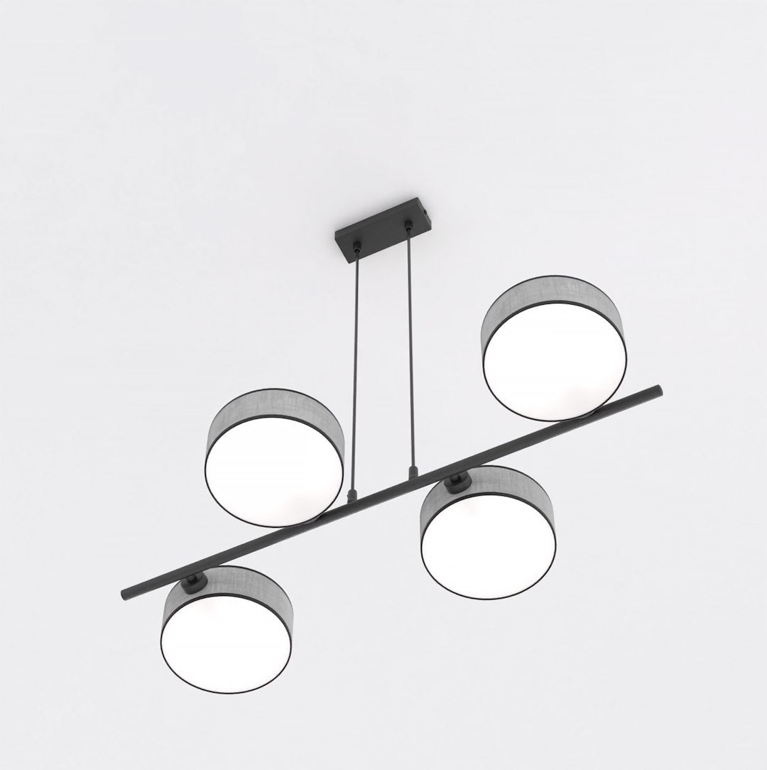 Lustra suspendata DRUMZ 4 gri