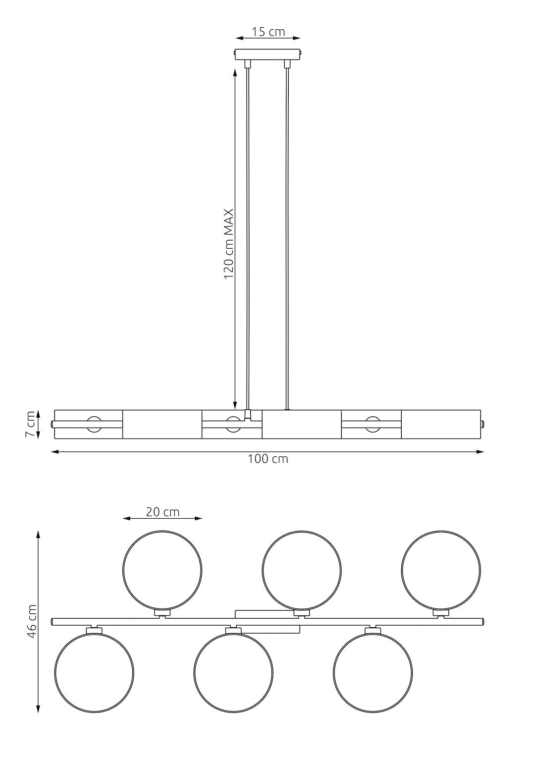 Lustra suspendata DRUMZ 6 ratan