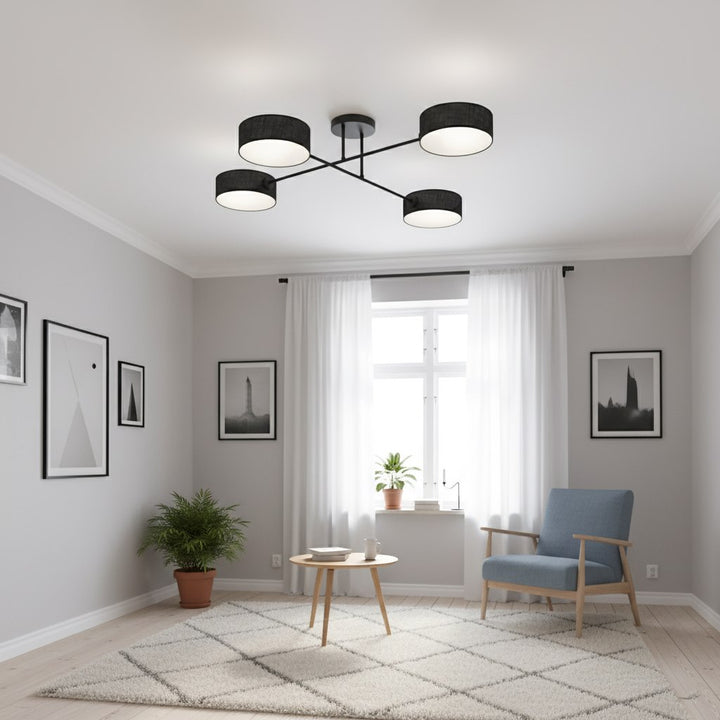 Plafoniera MAGA 4 neagra