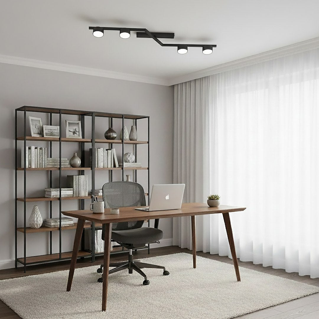 Plafoniera SKAN 4 neagra