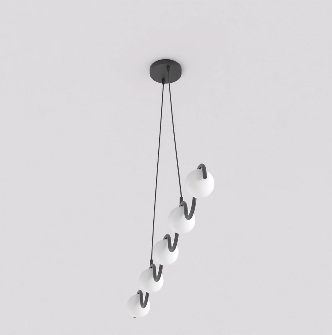 Lustra suspendata SINUS BL opal