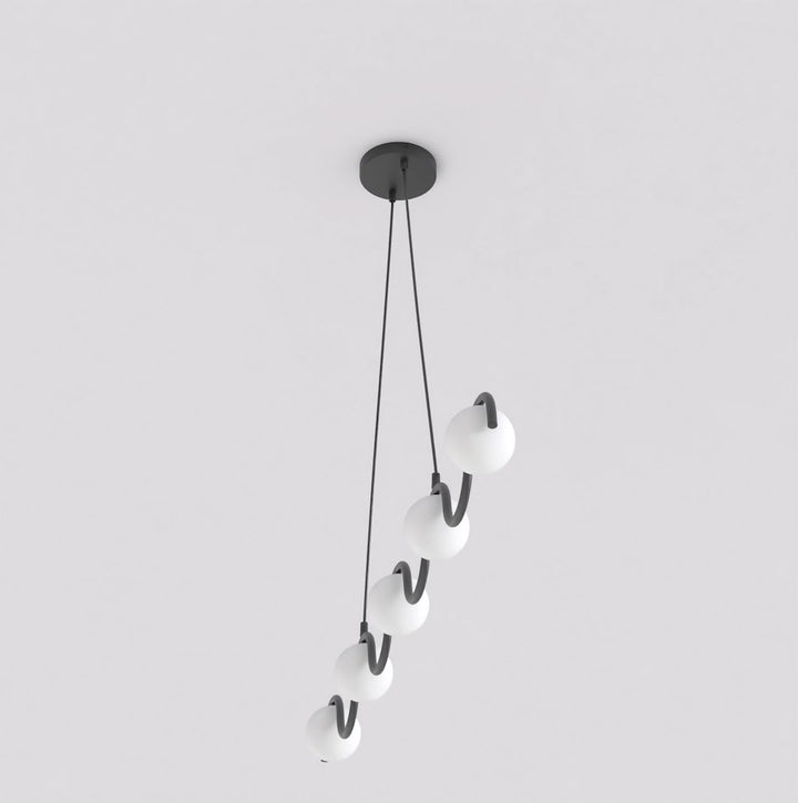 Lustra suspendata SINUS BL opal
