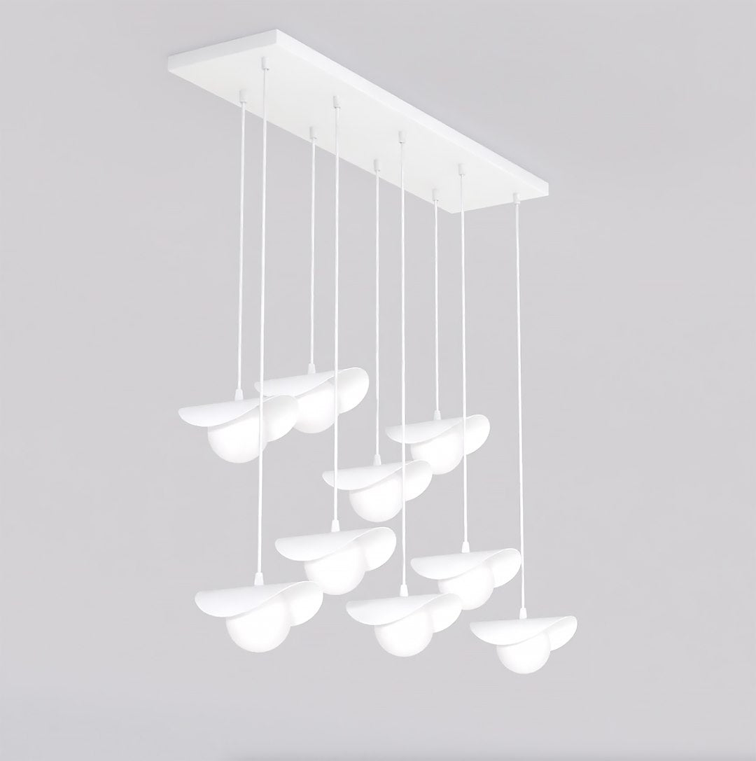 Lustra suspendata RITUAL 9 alb