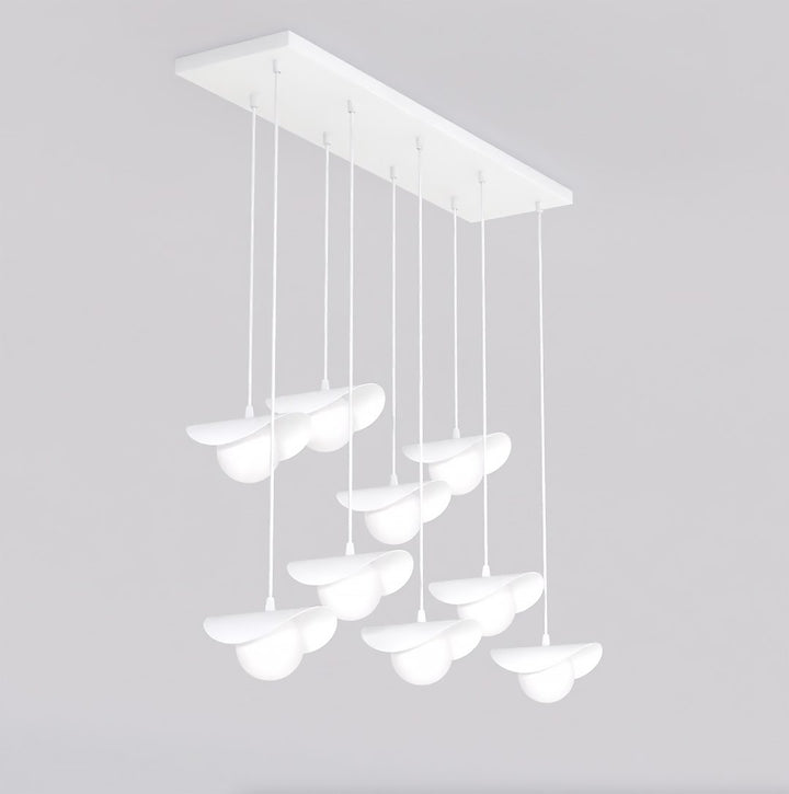 Lustra suspendata RITUAL 9 alb