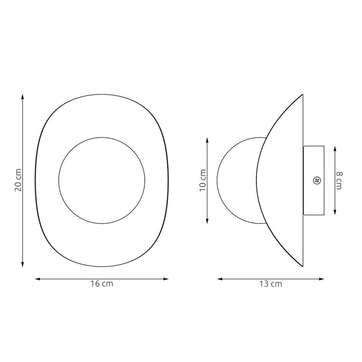 Aplica de perete FIERO M K1 cafenie