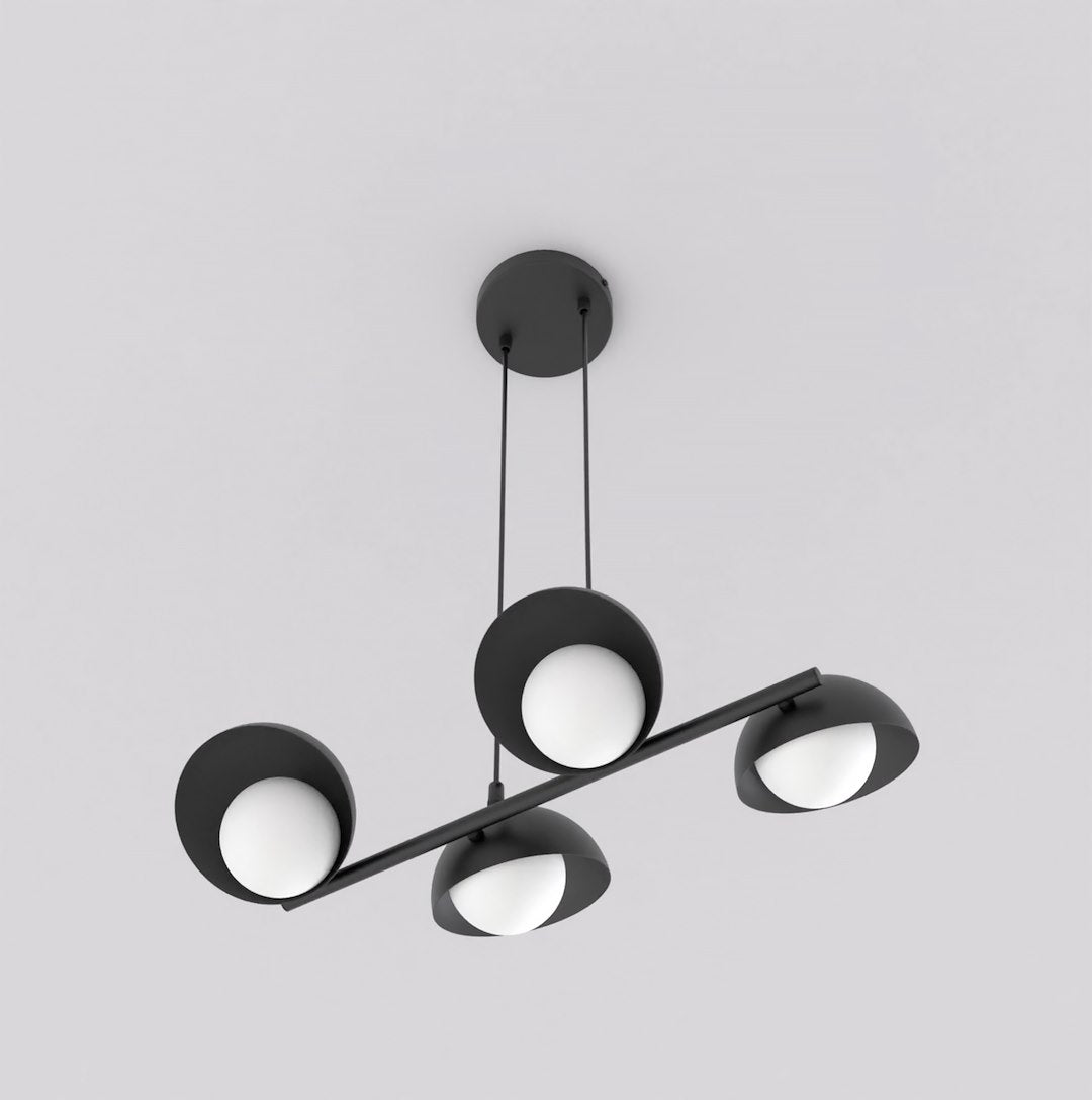 Lustra suspendata BOOM 4 negru