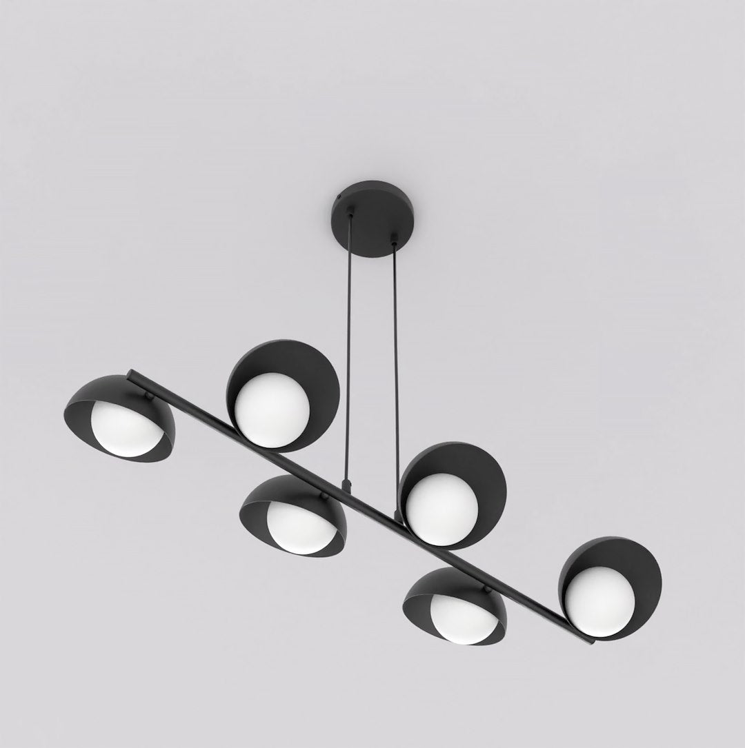 Lustra suspendata BOOM 6 negru