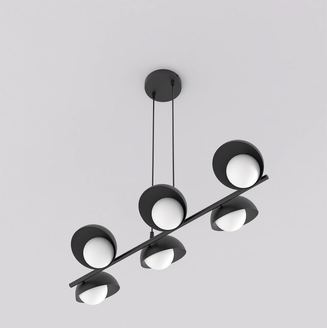 Lustra suspendata BOOM 6 negru
