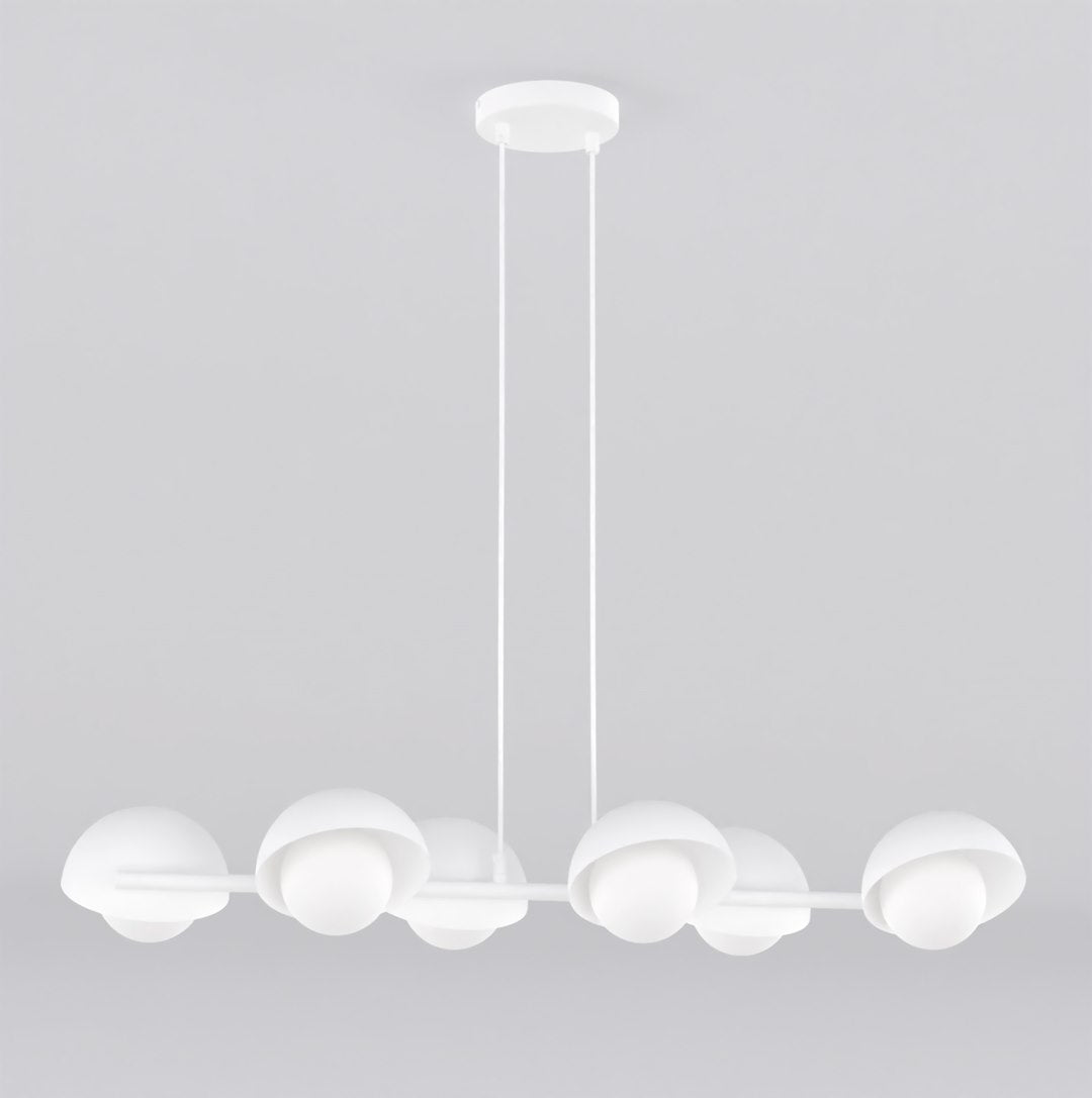 Lustra suspendata BOOM 6 alb