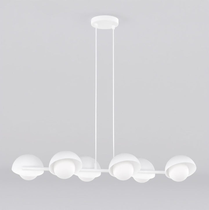 Lustra suspendata BOOM 6 alb