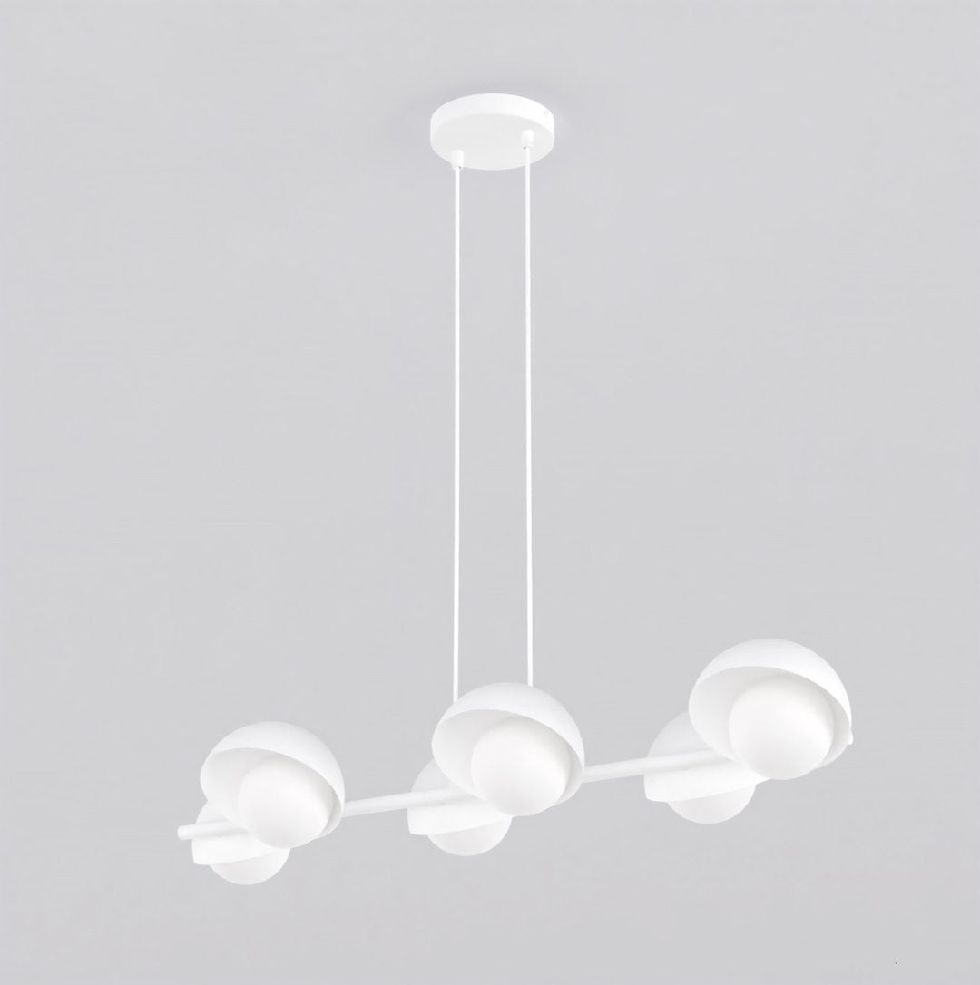 Lustra suspendata BOOM 6 alb