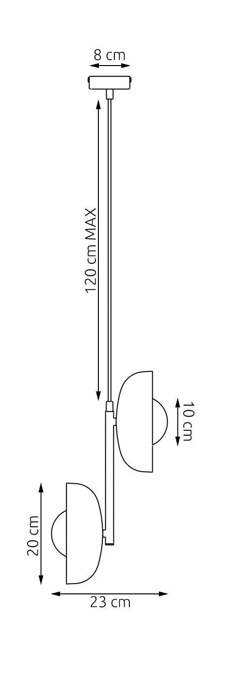 Lustra suspendata VANILA 2 BL gri