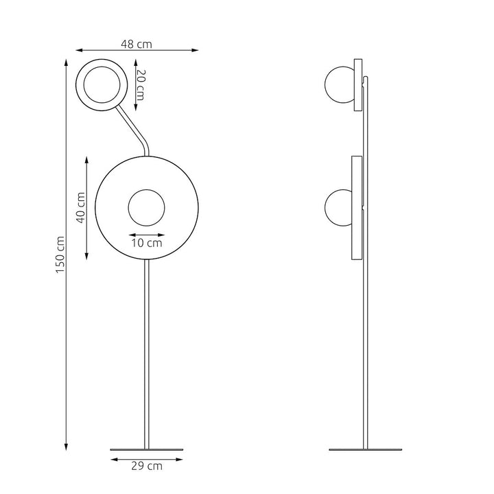 Lampadar KISS LP2 negru