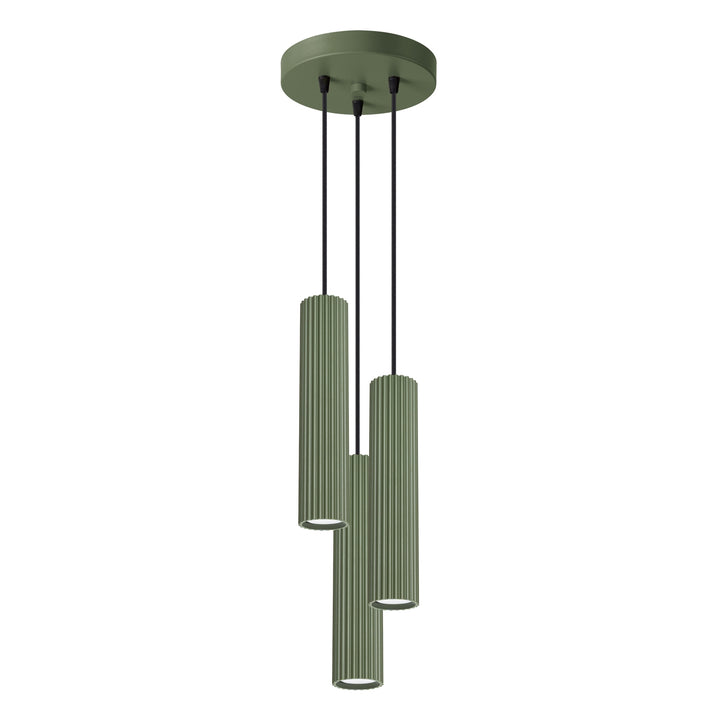 Lampa suspendata KARBON 3P verde masliniu