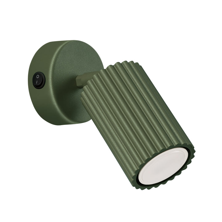 Lampa de perete KARBON verde masliniu cu intrerupator