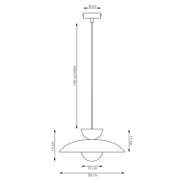 Lustra suspendata MULAN 1 gri/BL