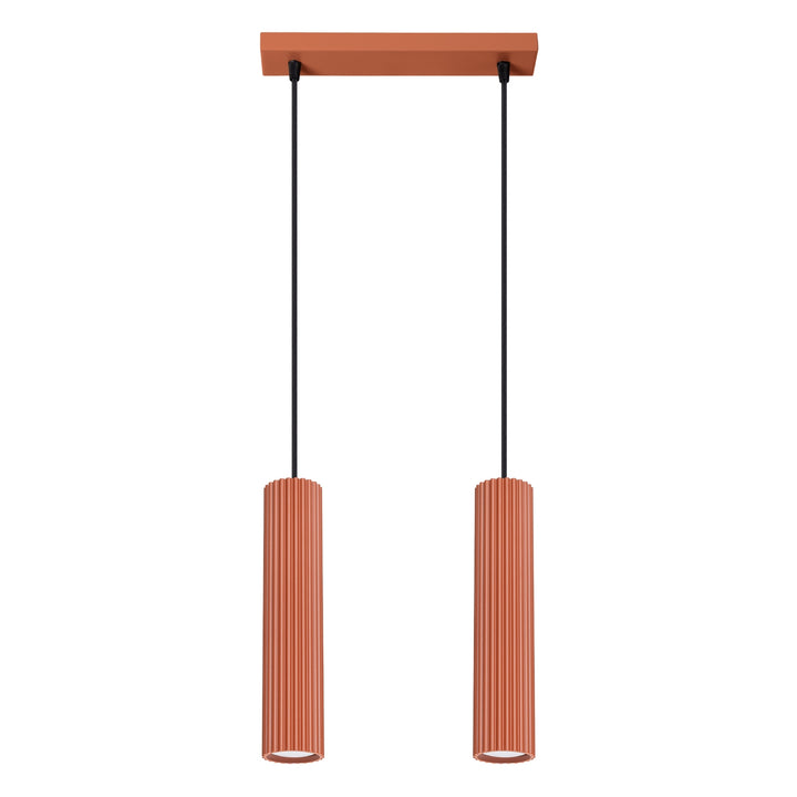 Lampa suspendata KARBON 2 rosu ocru